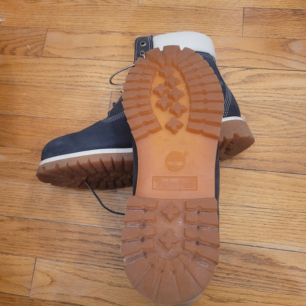 Timberland-Inspired Men's Navy Work Boots - Picture 3 of 3